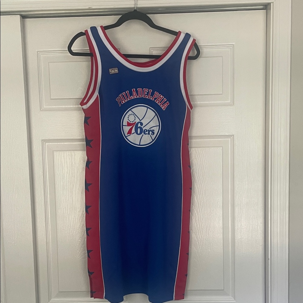 NBA Hardwood Classics Blue and Red Jersey